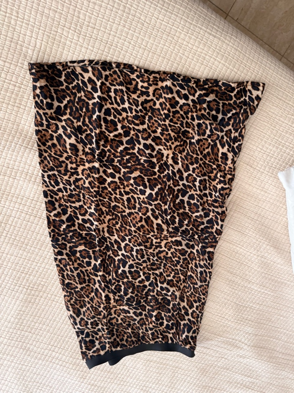 Leopard Print Pencil Skirt in Brown